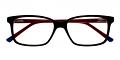 Benicia Cheap Eyeglasses Red Black